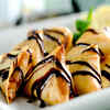 Homemade Samosa with Chocolate Filling